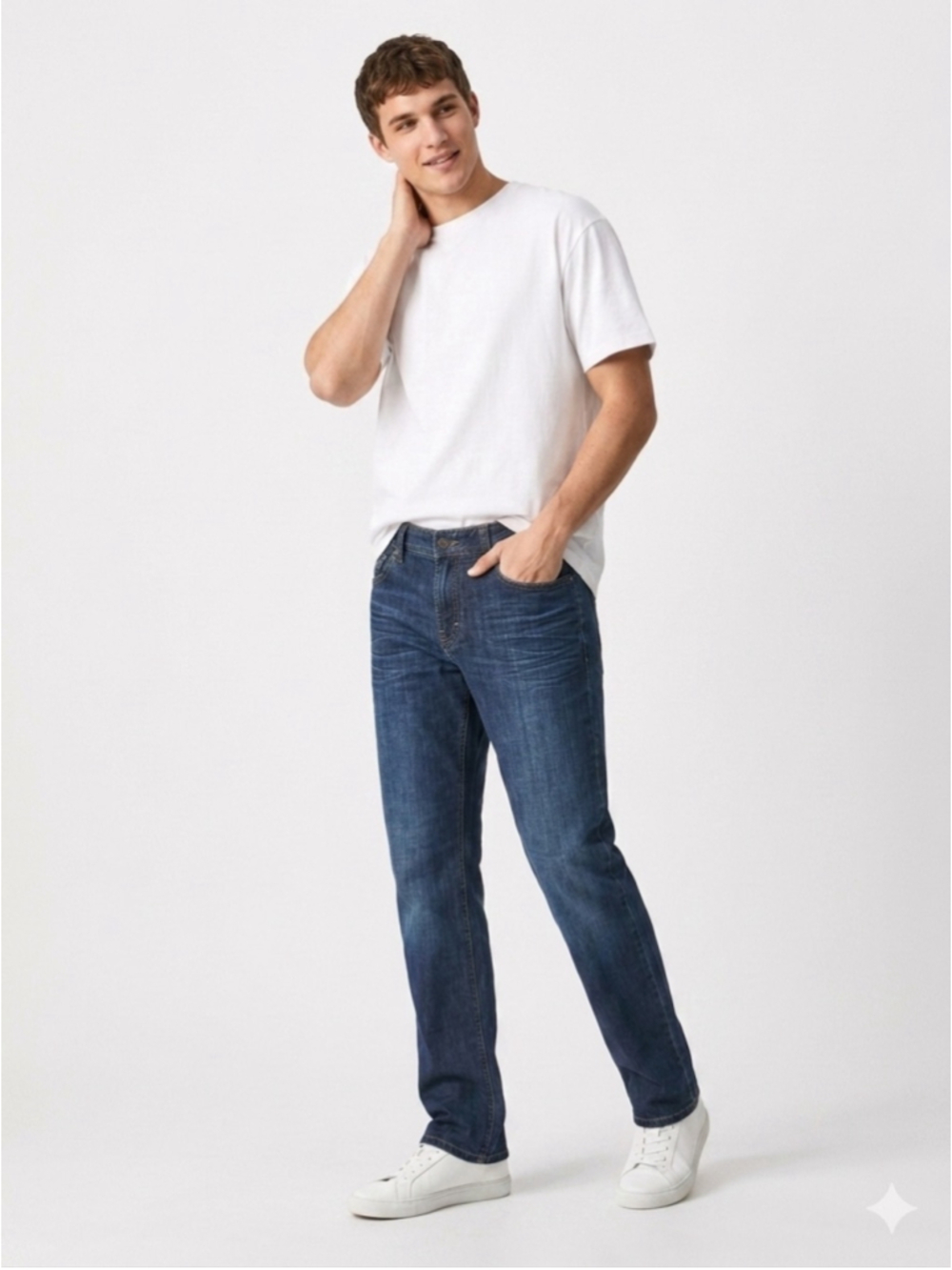 BOSS Orange by Hugo Boss Men’s Regular Straight Leg Blue Jeans - 34/34 - 674
